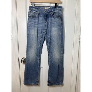 BKE Carter Men’s Distressed Light Blue Jeans Size 29S Straight Leg Denim